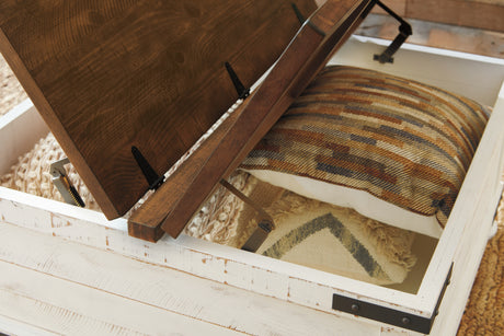 Wystfield White/Brown Coffee Table with 2 End Tables from Ashley - Luna Furniture