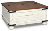 Wystfield White/Brown Coffee Table and 2 End Tables from Ashley Furniture - Luna Furniture
