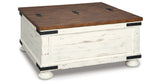 Wystfield Coffee Table with 1 End Table in White/Brown from Ashley Furniture - Luna Furniture