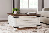 Wystfield White/Brown Coffee Table from Ashley Furniture - Luna Furniture