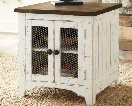 Wystfield Coffee Table with 1 End Table in White/Brown from Ashley - Luna Furniture