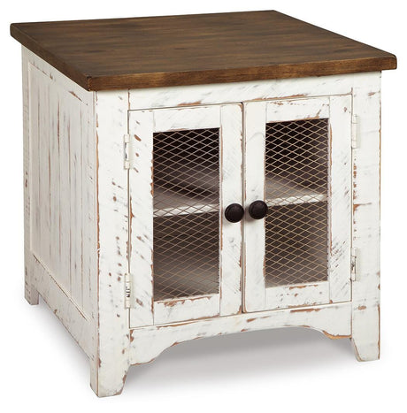 Wystfield White/Brown End Table from Ashley - Luna Furniture