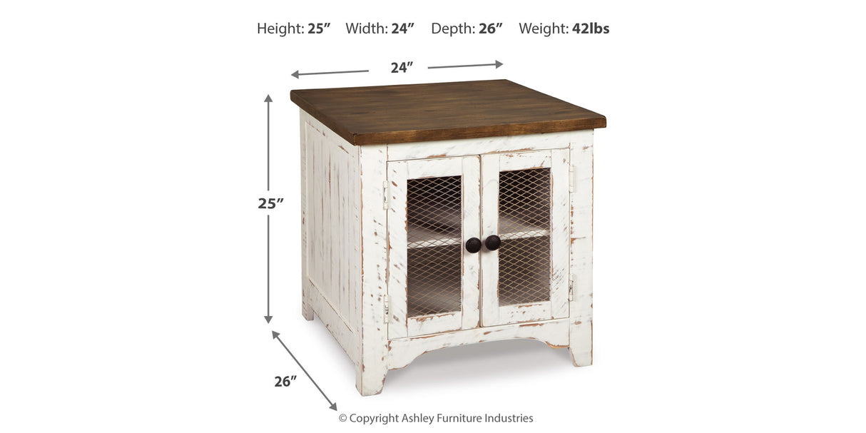 Wystfield White/Brown End Table from Ashley - Luna Furniture