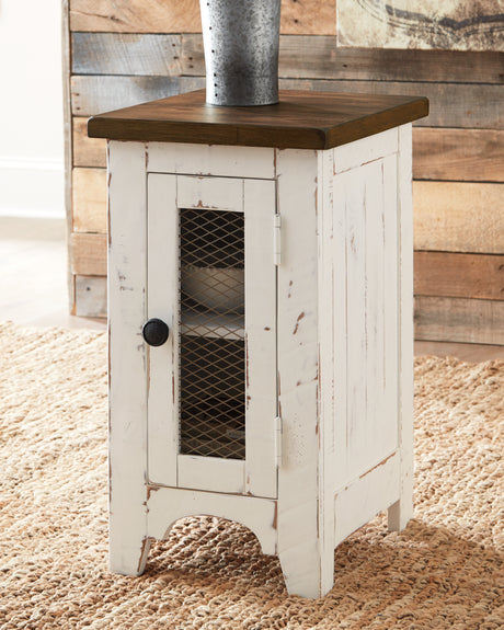 Wystfield White/Brown Coffee Table and Chairside End Table from Ashley - Luna Furniture