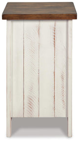 Wystfield White/Brown Chairside End Table from Ashley Furniture - Luna Furniture
