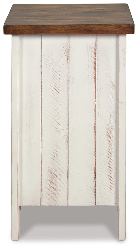 Wystfield White/Brown Chairside End Table from Ashley - Luna Furniture