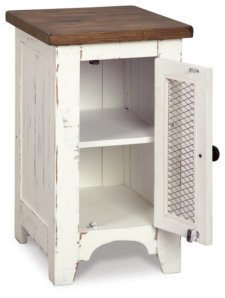 Wystfield White/Brown Chairside End Table from Ashley - Luna Furniture