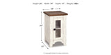 Wystfield White/Brown Chairside End Table from Ashley Furniture - Luna Furniture