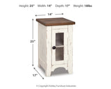 Wystfield White/Brown Coffee Table and Chairside End Table from Ashley Furniture - Luna Furniture