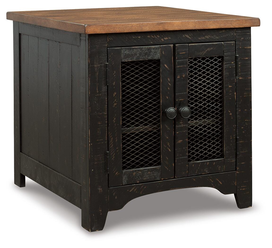 Valebeck Black/Brown End Table from Ashley Furniture - Luna Furniture