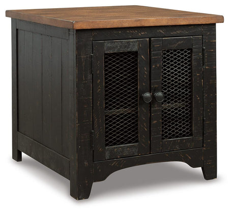 Valebeck Black/Brown End Table from Ashley Furniture - Luna Furniture