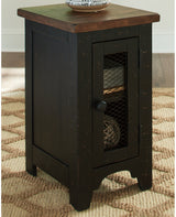 Valebeck Black/Brown Chairside End Table from Ashley Furniture - Luna Furniture