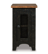 Valebeck Black/Brown Chairside End Table from Ashley Furniture - Luna Furniture