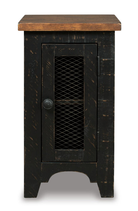 Valebeck Black/Brown Chairside End Table from Ashley Furniture - Luna Furniture