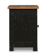 Valebeck Black/Brown Chairside End Table from Ashley Furniture - Luna Furniture