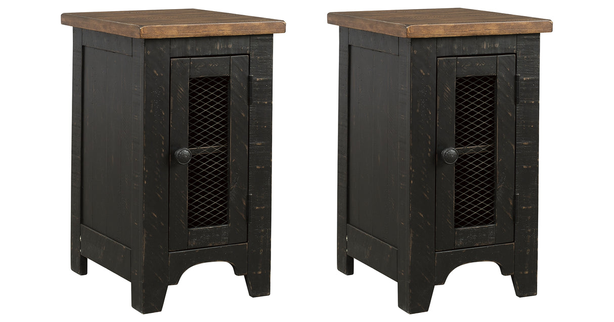 Valebeck 2 End Tables in Black/Brown from Ashley Furniture - Luna Furniture