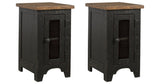 Valebeck 2 End Tables in Black/Brown from Ashley Furniture - Luna Furniture