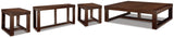 Watson Dark Brown Coffee Table and 2 End Tables with Console from Ashley - Luna Furniture