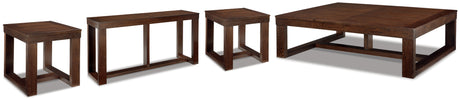 Watson Dark Brown Coffee Table and 2 End Tables with Console from Ashley - Luna Furniture
