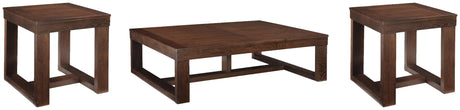 Watson Dark Brown Coffee Table and 2 End Tables from Ashley Furniture - Luna Furniture