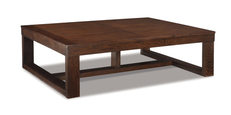 Watson Dark Brown Coffee Table and 2 End Tables with Console from Ashley - Luna Furniture