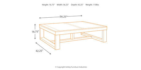 Watson Coffee Table with 1 End Table in Dark Brown from Ashley - Luna Furniture