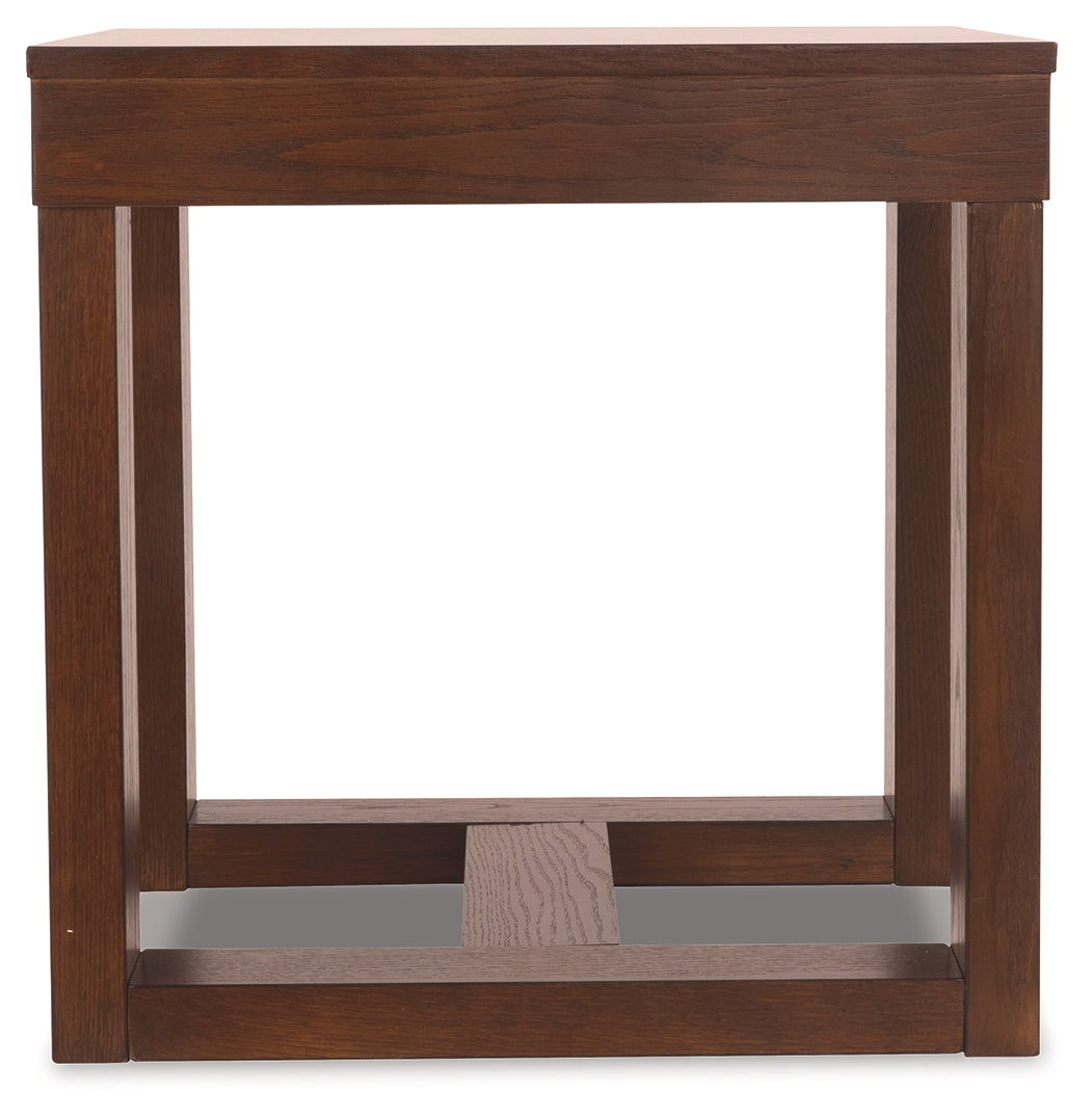 Watson Dark Brown Coffee Table and 2 End Tables with Console from Ashley - Luna Furniture