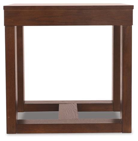 Watson Dark Brown Coffee Table and 2 End Tables with Console from Ashley - Luna Furniture