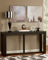 Watson Dark Brown Sofa/Console Table from Ashley - Luna Furniture