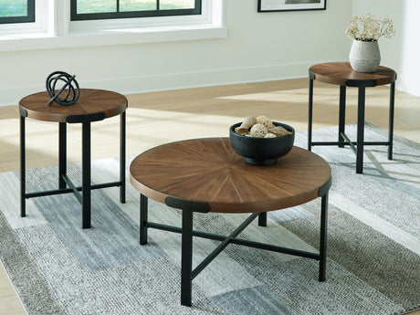 Crosstrail Brown Table (Set of 3) from Ashley - Luna Furniture