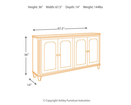 Mirimyn Antique White Accent Cabinet from Ashley Furniture - Luna Furniture