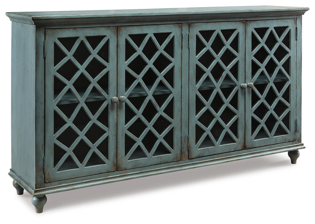 Mirimyn Antique Teal Accent Cabinet from Ashley Furniture - Luna Furniture