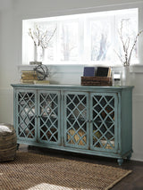 Mirimyn Antique Teal Accent Cabinet from Ashley Furniture - Luna Furniture