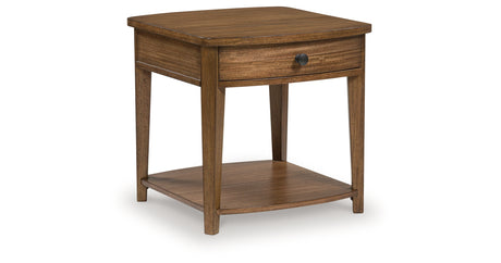 Burkbyer Brown End Table from Ashley - Luna Furniture