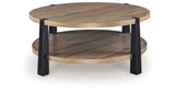Ridgester Light Brown/Black Coffee Table from Ashley - Luna Furniture