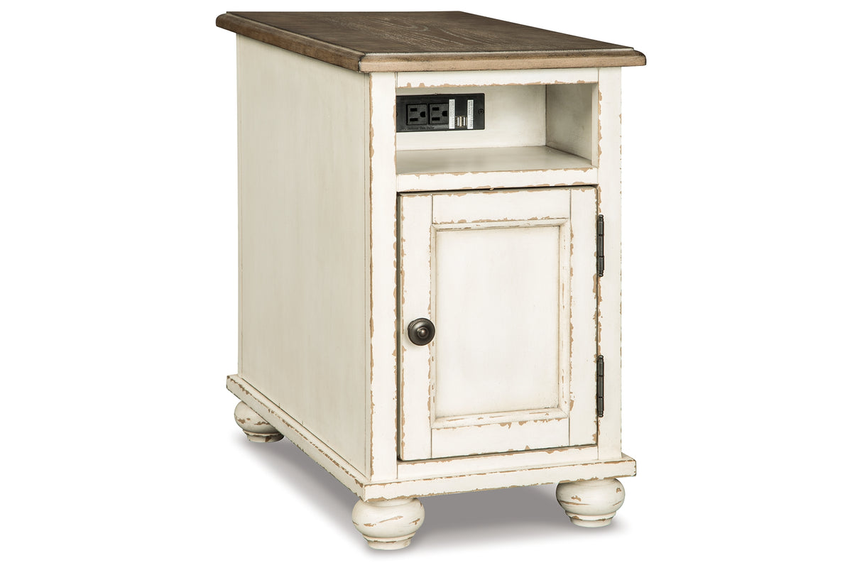 Realyn 2 End Tables in White/Brown from Ashley Furniture - Luna Furniture