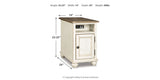 Realyn White/Brown Chairside End Table from Ashley Furniture - Luna Furniture