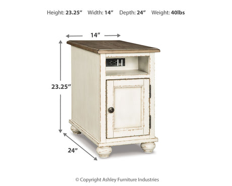 Realyn 2 End Tables in White/Brown from Ashley - Luna Furniture