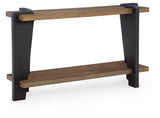 Weathermore Brown/Black Sofa Table from Ashley - Luna Furniture