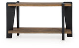 Weathermore Brown/Black Sofa Table from Ashley - Luna Furniture