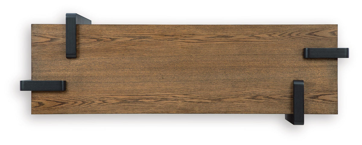 Weathermore Brown/Black Sofa Table from Ashley - Luna Furniture