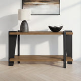Weathermore Brown/Black Sofa Table from Ashley - Luna Furniture