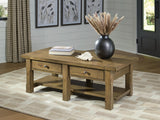 Vandenmore Medium Brown Coffee Table from Ashley Furniture - Luna Furniture