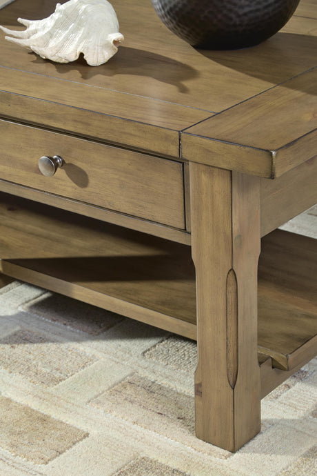 Vandenmore Medium Brown Coffee Table from Ashley - Luna Furniture