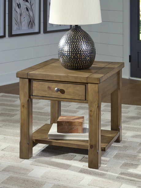Vandenmore Medium Brown End Table from Ashley - Luna Furniture