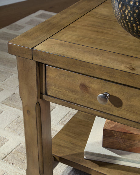 Vandenmore Medium Brown End Table from Ashley - Luna Furniture