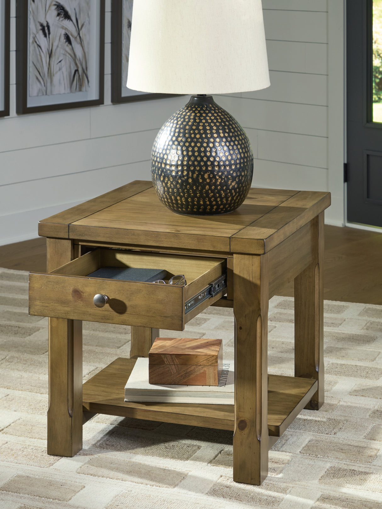 Vandenmore Medium Brown End Table from Ashley - Luna Furniture