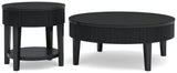 Marstream Black Coffee Table and End Table from Ashley - Luna Furniture