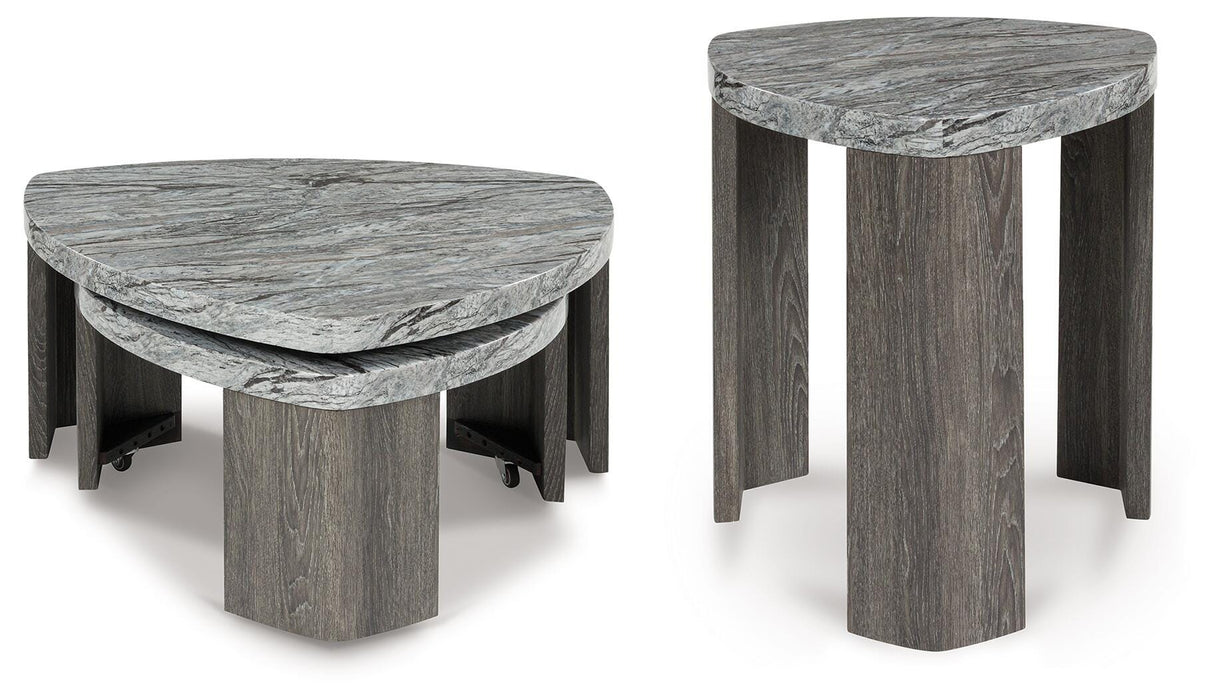 Surmour Gray/Brown Coffee Table and End Table from Ashley - Luna Furniture