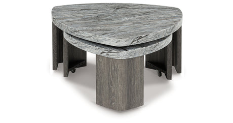 Surmour Gray/Brown Stacked Coffee Table from Ashley - Luna Furniture